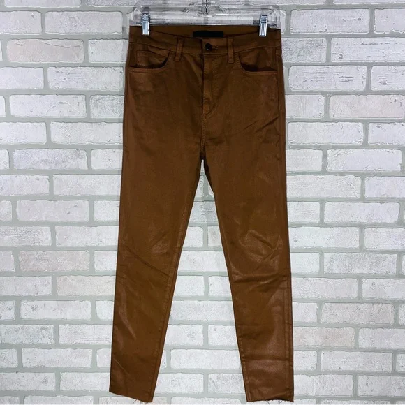Joe's Jeans The Charlie High Rise Skinny Coated Jeans in Maple Size 29 - Picture 3 of 11